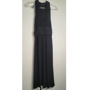 Joneswear Black Sleeveless V-neck Ruched Waist Maxi Dress Size 12